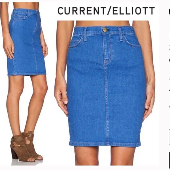 Current Elliott Leopard Denim Mini Skirt Size 25 - Picture 9 of 9